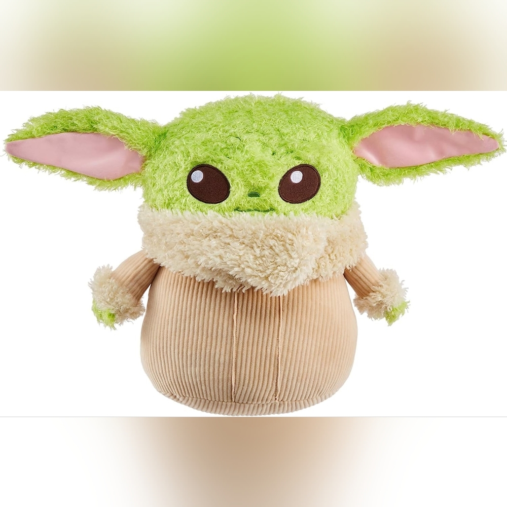 Star Wars Grogu Plush 12-Inch Toy Figure, Soft 'N Fuzzy Character Doll with Soun
